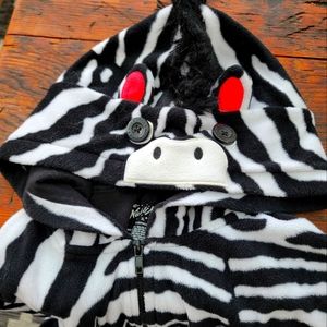Halloween Zebra Onesie, cute and cozy!